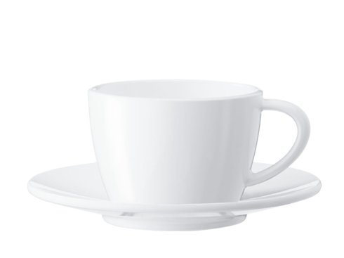 Zestaw porcelanowych filiżanek i spodków do cappuccino 1